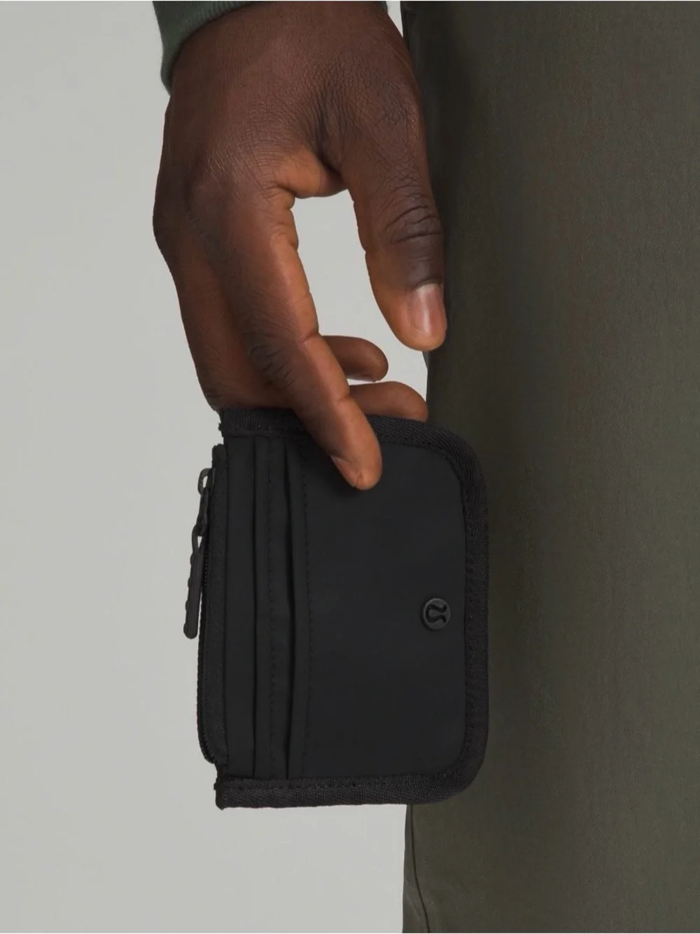 lululemon athletica Black Compact Zip Cardholder